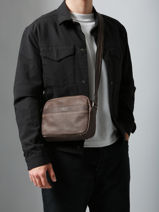 Sac Bandoulire Etrier Marron spider ESPI710M-vue-porte